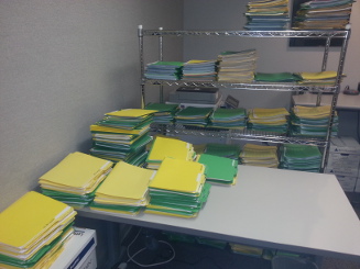 Stacks of folders